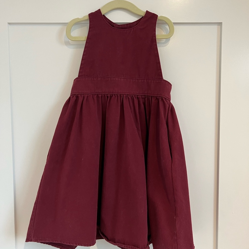 Mabo Girls pinafore dress in maroon red EUC sz 6/7 but runs small (5 or 6)